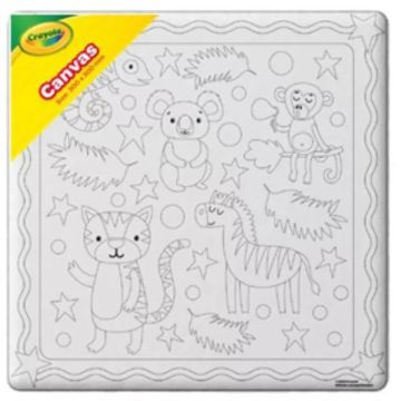 Crayola: Fóliás vászonkép dzsungel mintákkal - 20 x 20 cm