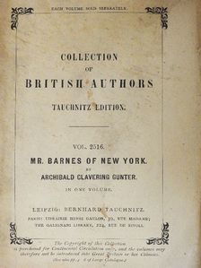 Archibald Clavering Gunter - Mr. Barnes of New York [antikvár]
