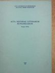 Acta Historiae Litterarum Hungaricarum Tomus XVII. [antikvár]