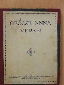 Geőcze Anna - Geőcze Anna versei [antikvár]