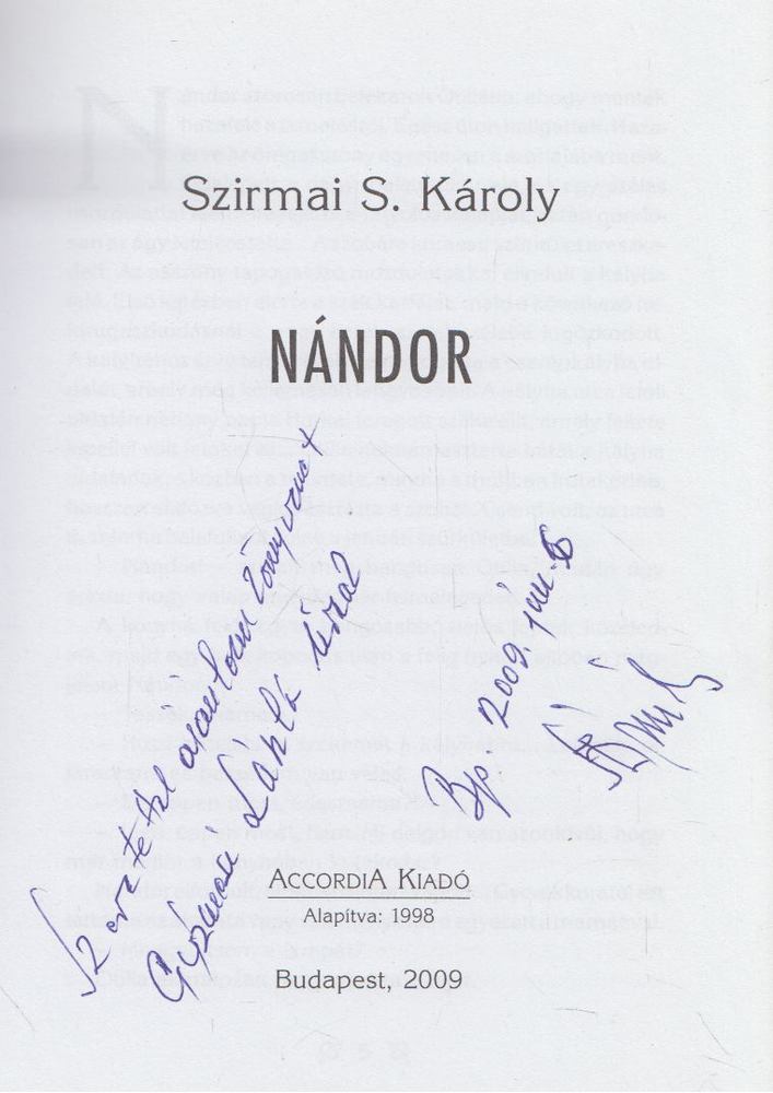 Szirmai S. Károly - Nándor/Shanghai Grand Hotel/Az úri cipész (dedikált) [antikvár]