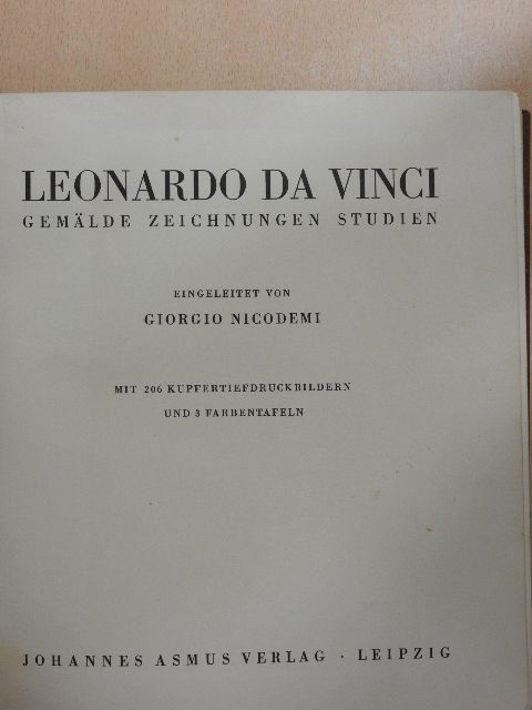 Giorgio Nicodemi - Leonardo da Vinci [antikvár]
