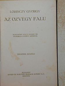 Lőrinczy György - Az özvegy falu [antikvár]