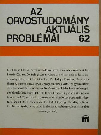 Dr. Balogh Erzsébet - Az orvostudomány aktuális problémái 62. [antikvár]