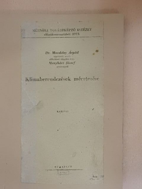 Dr. Macskássy Árpád - Klimaberendezések méretezése [antikvár]