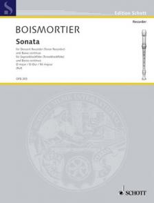 BOISMORTIER - SONATA FOR DESCANT RECORDER (TENOR RECORDER) AND BASSO CONTINUO D MAJOR (RUF)