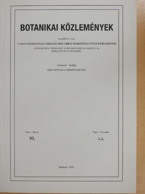 Bózsing Erika - Botanikai közlemények 2007/1-2. [antikvár]