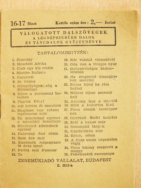 G. Dénes György - Válogatott dalszövegek 16-17. [antikvár]