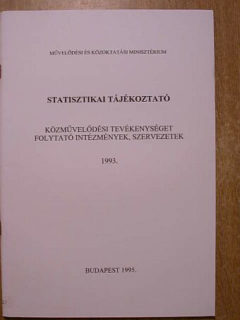 Statisztikai tájékoztató [antikvár]