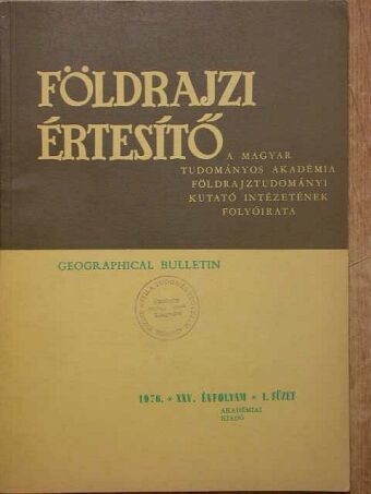 Dr. Bendefy László - Földrajzi Értesítő 1976/1. [antikvár]