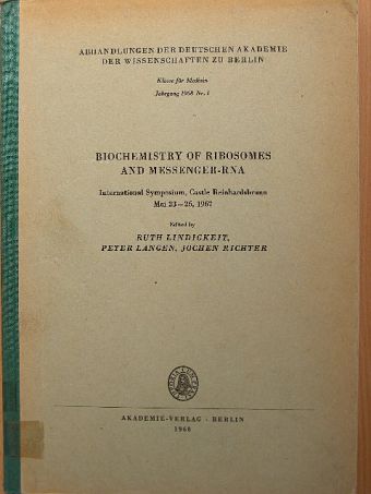Biochemistry of ribosomes and messenger-RNA [antikvár]