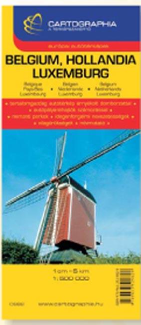 BELGIUM,HOLLANDIA,LUXEMBURG autótérkép 1:500000
