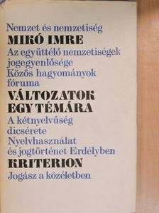 Mikó Imre - Változatok egy témára [antikvár]