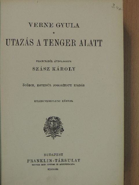 Verne Gyula - Utazás a tenger alatt [antikvár]