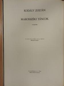 Kodály Zoltán - Marosszéki táncok [antikvár]