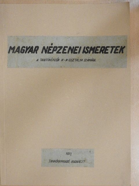 Járdányi Pál - Magyar népzenei ismeretek [antikvár]