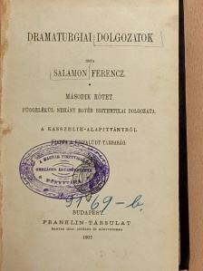 Br. Jósika Miklós - Dramaturgiai dolgozatok II. [antikvár]
