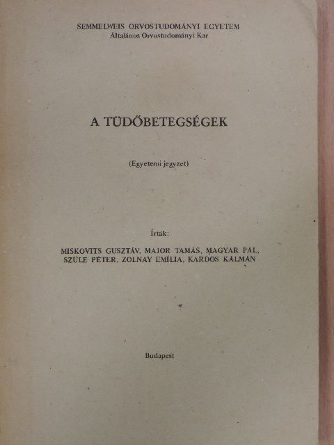 Kardos Kálmán - A tüdőbetegségek [antikvár]