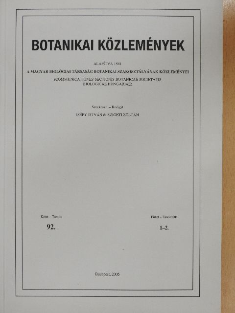 Kevey Balázs - Botanikai közlemények 2005/1-2. [antikvár]