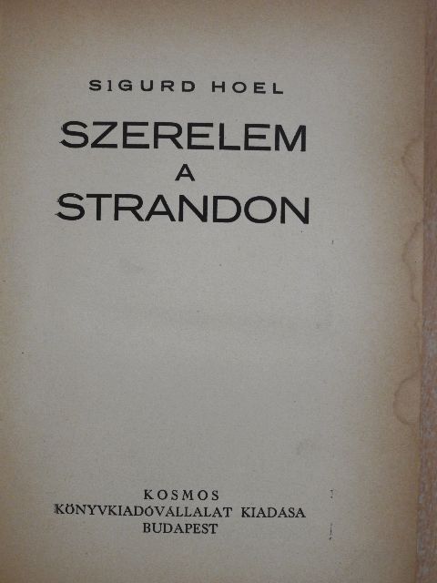 Sigurd Hoel - Szerelem a strandon [antikvár]