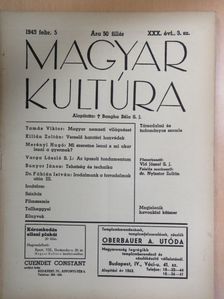 Bunyor János - Magyar Kultúra 1943. február 5. [antikvár]