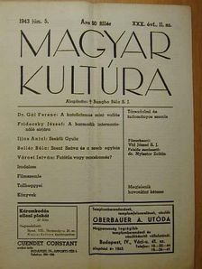 Bellér Béla - Magyar Kultúra 1943. június 5. [antikvár]