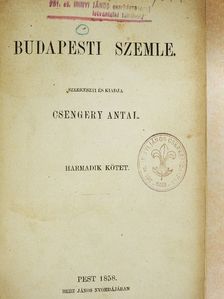 Benedek József - Budapesti Szemle 3. kötet 7-10. szám [antikvár]
