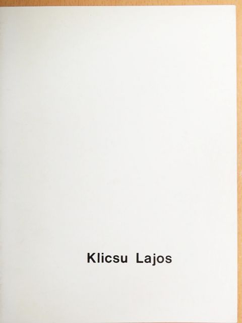 Klicsu Lajos [antikvár]