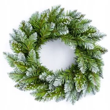 Műhavas adventi koszorú - kicsi, 38 cm