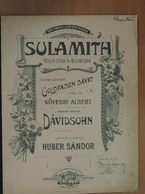 Dávidsohn - Sulamith III. [antikvár]