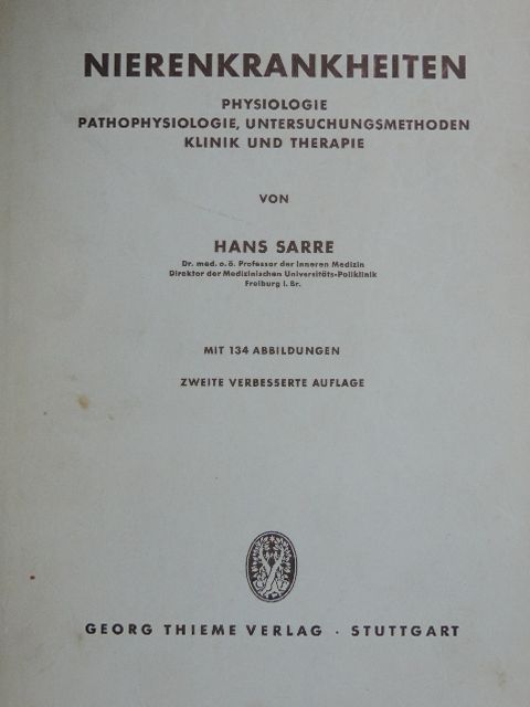 Hans Sarre - Nierenkrankheiten [antikvár]