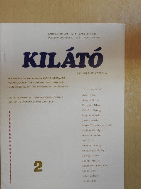Ady Endre - Kilátó 1980. április-június [antikvár]