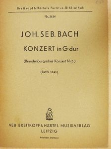 Johann Sebastian Bach - Konzert in G dur [antikvár]