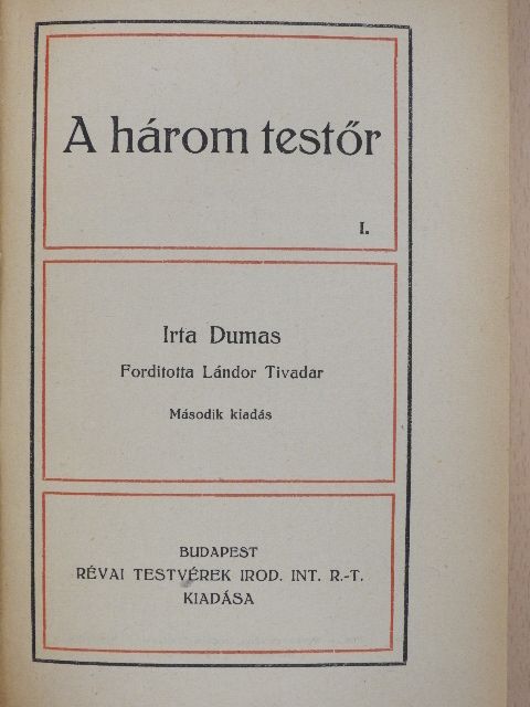 Ambrus Zoltán - A három testőr I-II. [antikvár]