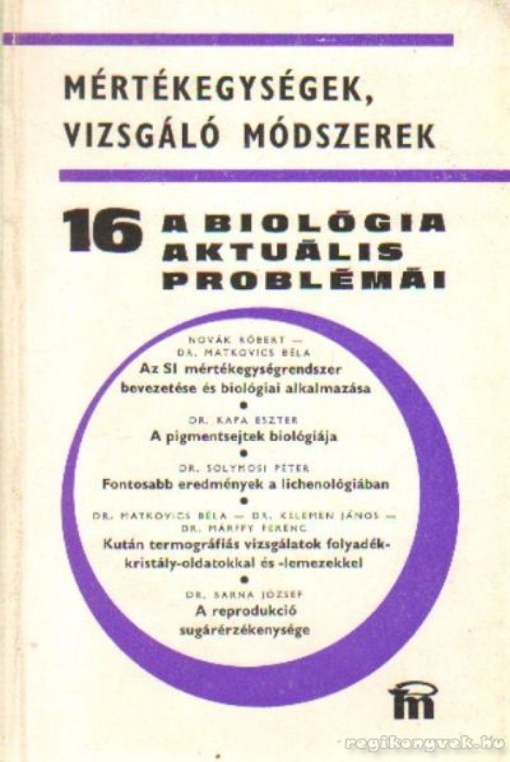 DR. CSABA GYÖRGY - A biológia aktuális problémái 16. [antikvár]