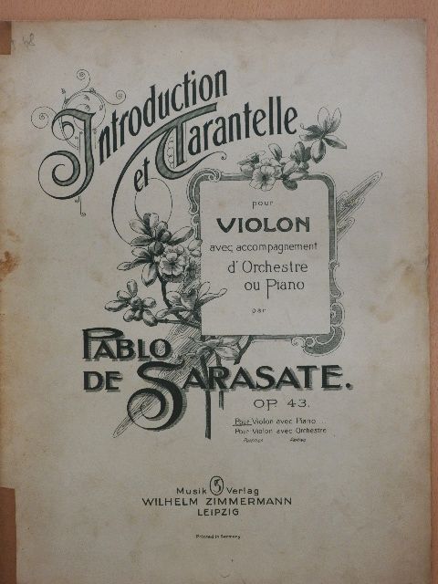Pablo de Sarasate - Introduction et Tarantelle [antikvár]