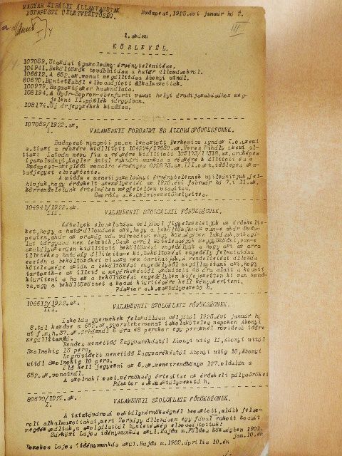 Magyar Királyi Államvasutak Budapesti Üzletvezetőségének körlevelei 1923. január-december [antikvár]