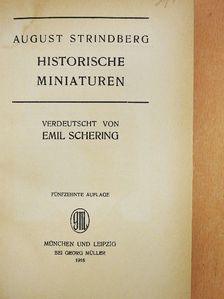 August Strindberg - Historische Miniaturen [antikvár]