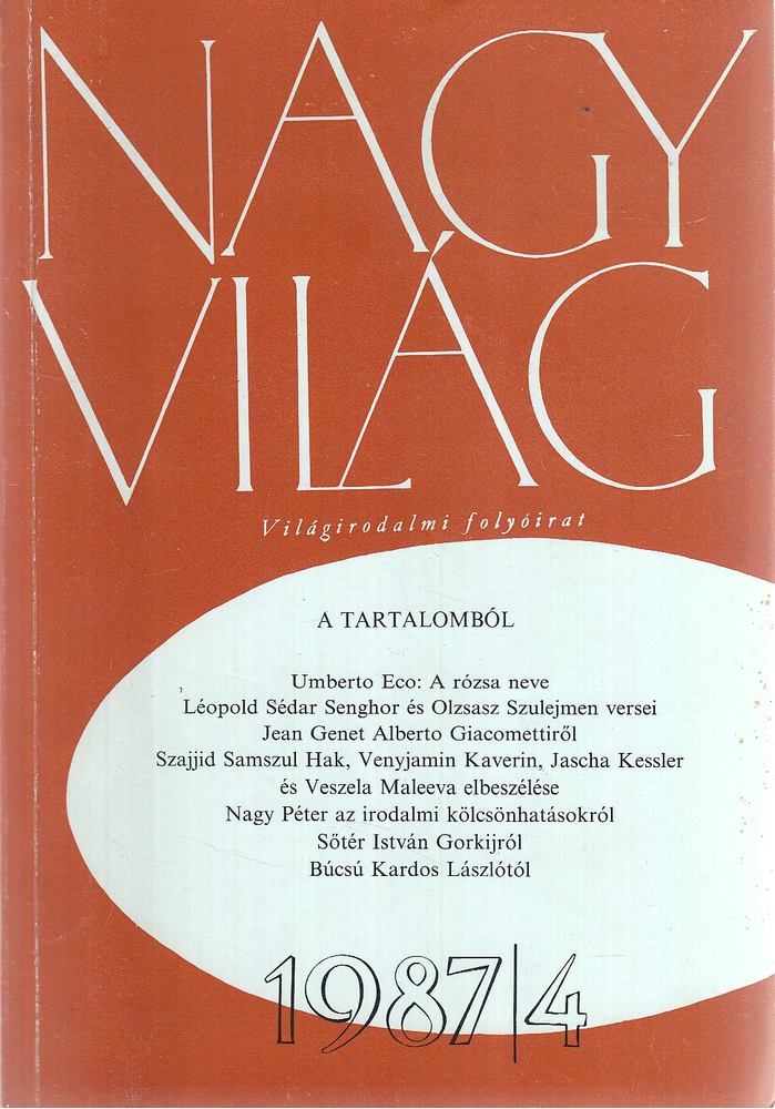Kéry László (főszerk.) - Nagyvilág 1987/4 [antikvár]