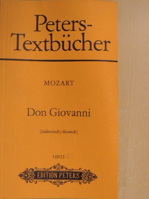 Lorenzo Da Ponte - Der bestrafte Wüstling oder Don Giovanni/Il Dissoluto punito ossia il Don Giovanni [antikvár]