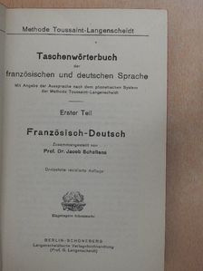 Taschenwörterbuch der französischen und deutschen Sprache I. [antikvár]