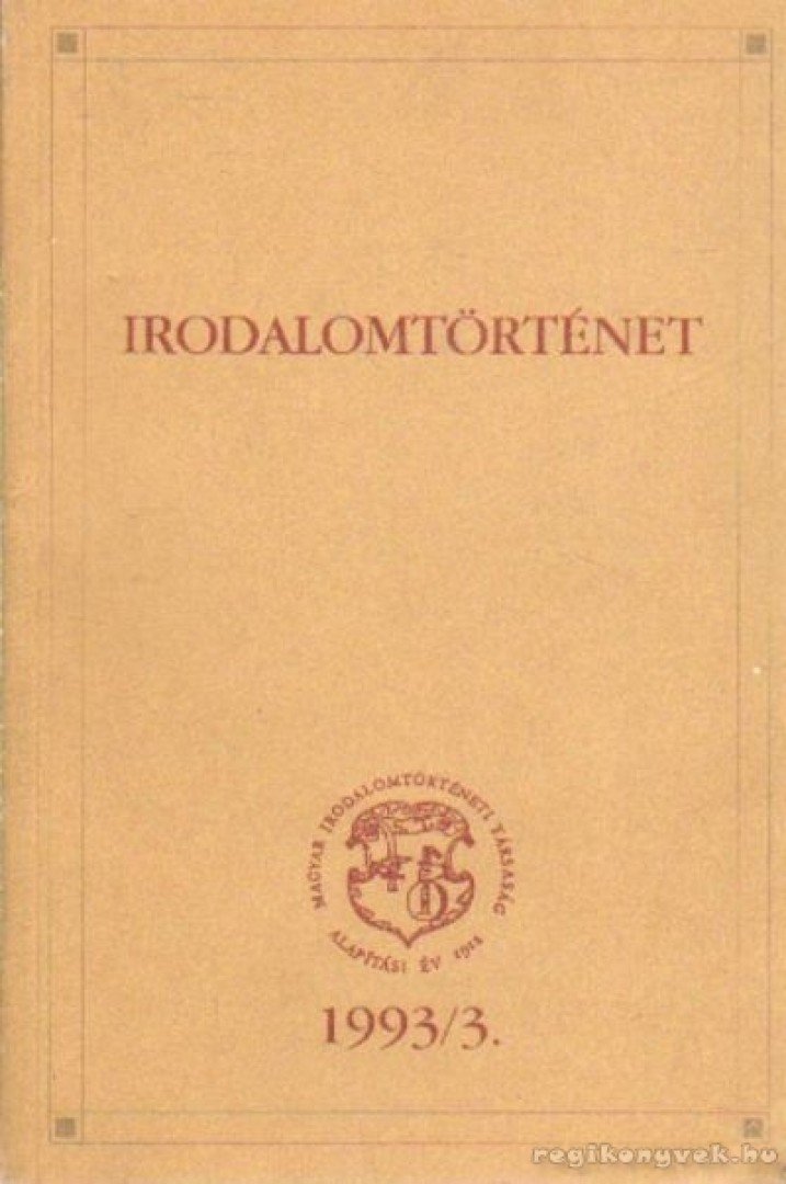 Irodalomtörténet 1993/3 [antikvár]