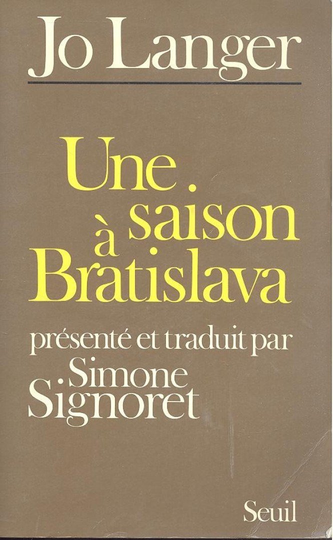 LANGER, JO - Une saison à Bratislava [antikvár]