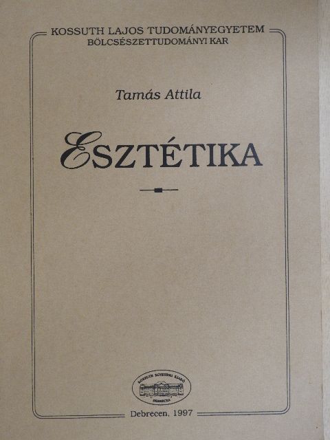 Tamás Attila - Esztétika [antikvár]