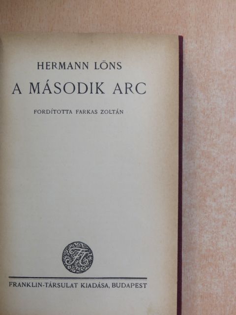 Hermann Löns - A második arc [antikvár]