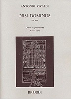 ANTONIO VIVALDI - NISI DOMINUS RV 608 PER CANTO E PIANOFORTE (VOCAL SCORE)