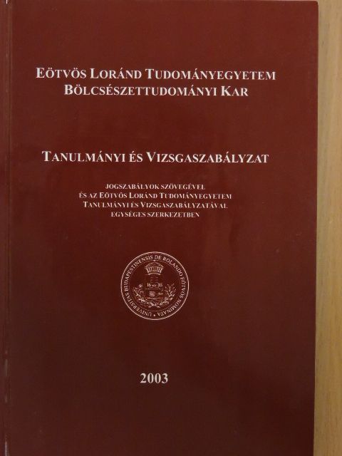 Tanulmányi és vizsgaszabályzat [antikvár]