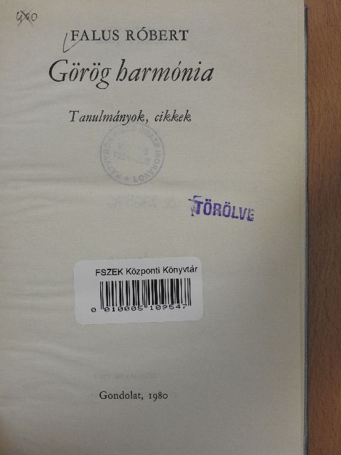 Falus Róbert - Görög harmónia [antikvár]