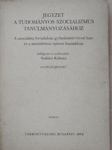 Blaskovits János - Jegyzet a tudományos szocializmus tanulmányozásához [antikvár]