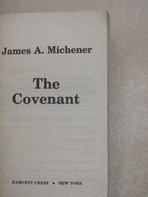 James A. Michener - The Covenant [antikvár]